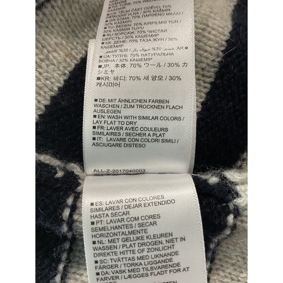 Jardin Des Orangers White Striped Wool And Cashmere Cardigan Size L - Picture 5 of 6